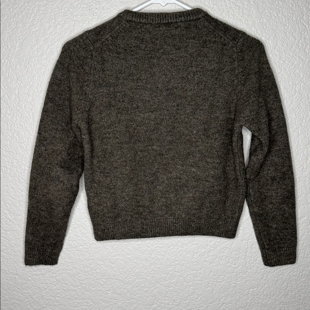 Zara Cardigan Metallic Buttons Grey Brown Size Small - Picture 7 of 8